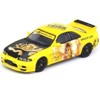 Nissan Skyline GT-R (R33) RHD Yellow w/Black Hood "Bruce Lee Legacy 50 Year Anniversary" 1/64 Diecast Model Car by Inno Models - 2 of 3