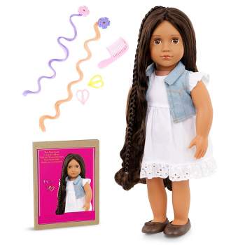 Our Generation Perla 18'' Hair Grow Doll & Styling Accessories Set