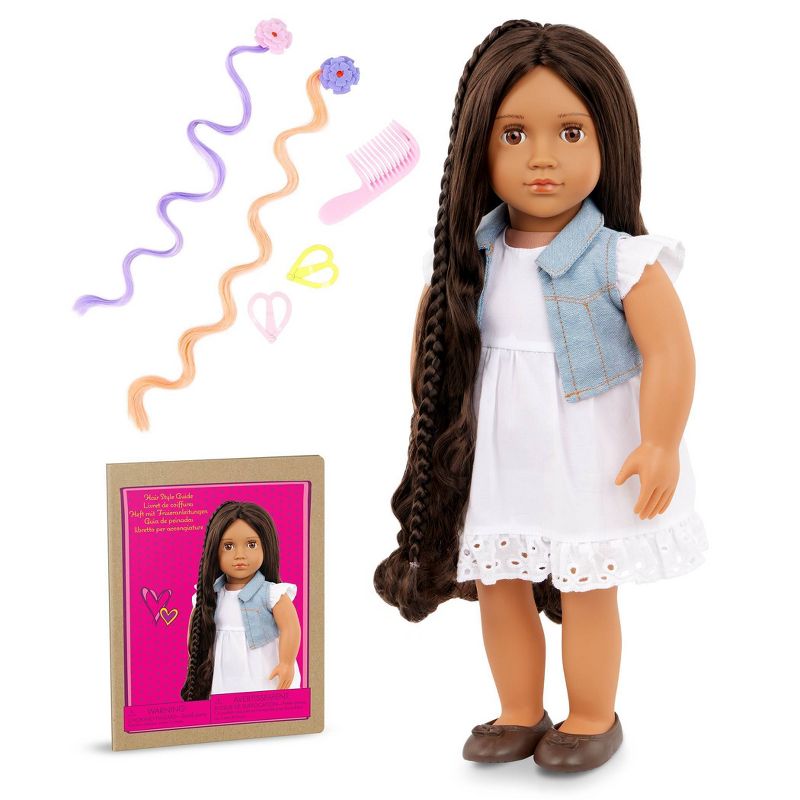 Our Generation Perla 18&#39;&#39; Hair Grow Doll &#38; Styling Accessories Set, 1 of 10