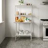 Flash Furniture Rawcliffe Portable Prep and Work Table with 18 Gauge Stainless Steel Top Shelf and Double Overshelves and Galvanized Steel Undershelf - 2 of 4
