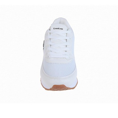 Женские кроссовки Bebe Women's Fashion Sneakers - Casual Athletic Shoes with Multi-Material Upper and Dual Laces, White, 7 — фото 4