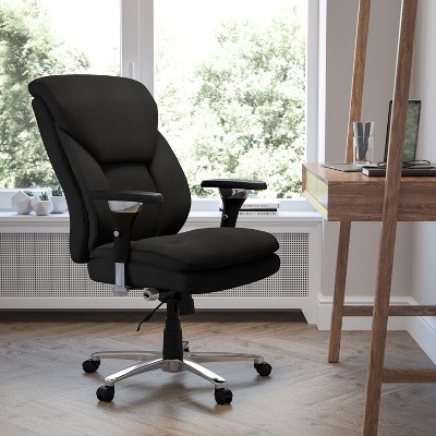 Ergonomic High Back Black Fabric Executive Swivel Office Chair with Lumbar Support