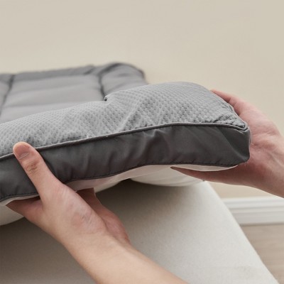 Ultra-Soft Twin Gray Down Alternative Mattress Topper