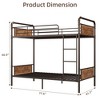 Bunk Bed Twin Over Twin Metal Bunkbeds with Ladders and 16.6 Safety Guardrail, Twin Bunk Beds for Kids, Adults and Small Spaces, No Box Spring Needed - 2 of 4