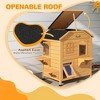 PawHut 2-story Cat House Outdoor, Weatherproof Wooden Cat Enclosure for Feral Cats with Escape Door, Openable Roof, Jumping Platforms - 4 of 4