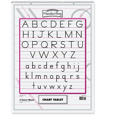 Zaner-Bloser Chart Tablet, 24 x 32 Inches, 2 Inch Ruling, 30 Sheets