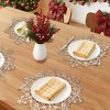 REGALWOVEN Set of 6 Snowflake Shape Placemats, Kitchen Table Mat, Seasonal Holiday Christmas Place Mats for Party Dining Table - 2 of 4