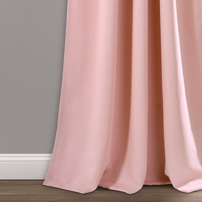 Pink Polyester Blackout Nursery Window Panels with Rod Pocket