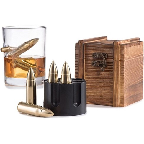6 pcs Ice Cube Set Whiskey Bullet Stones Stainless Steel Chilling Reusable  Rocks - Warmly Life