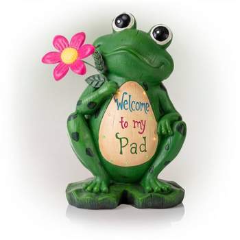 Northlight 9 Green 'life Is Good' Frog Outdoor Garden Statue : Target