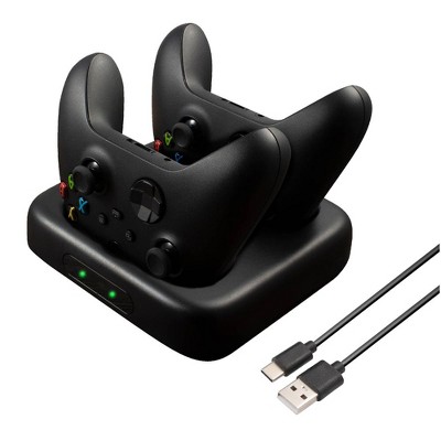 Insten Charging Station Dock for Xbox Series X S (2020) Controller, Dual USB-C Fast Controllers Charger Stand, Black