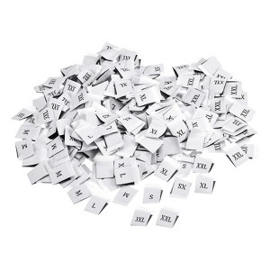 Unique Bargains XS/S/M/L/XL/XXL/3XL Clothing Sewing Embroidered Size Labels 350 Pcs - 1 of 4
