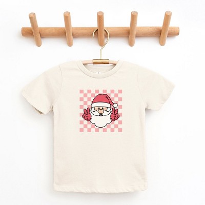 The Juniper Shop Checkered Santa Toddler Short Sleeve Tee