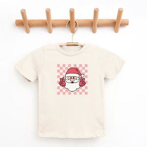 The Juniper Shop Checkered Santa Toddler Short Sleeve Tee - 1 of 3