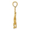 Black Bow Jewelry 14k Yellow Gold Diamond Cut Flying Eagle Pendant - 2 of 4