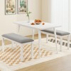 Tangkula Upholstered Bedroom Bench w/ Padded Seat & Solid Wood Legs for Dining Room - 4 of 4