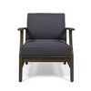 SKRAN Outdoor Accent Club Chair, Acacia Wood Patio Water Resistant Chairs with Thick Cushions & Back  for Coastal Backyard Balcony - 4 of 4