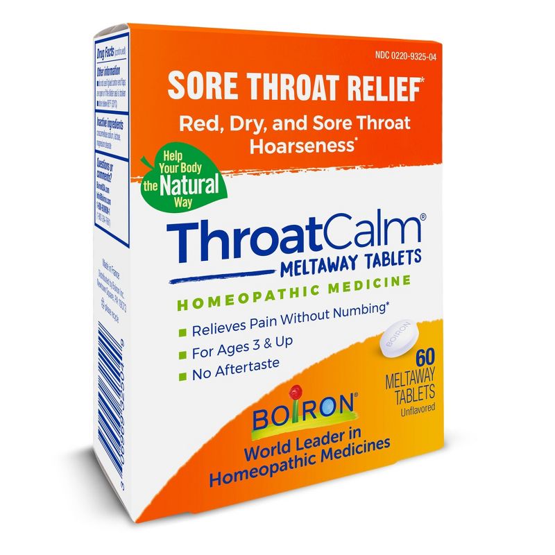 Boiron ThroatCalm Homeopathic Medicine For Sore Throat Relief  -  60 Tablet, 4 of 5