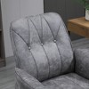 NicBex Adjustable Office Chair Modern Tufted Microfiber Computer Chair with 5 Casters and Fixed Padded Arms for Office, Study, Living Room - 4 of 4