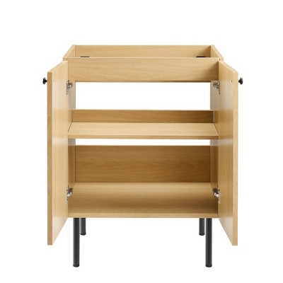 Chaucer Oak and Rattan 24" Single Bathroom Vanity Cabinet