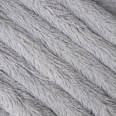Gray Ultra Soft Fuzzy Oversized Polyester Throw Blanket 50x70