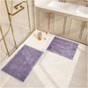 Light Purple Bath Rug Set, Shiny Noodle Mat with Non - Slip Backing, 31x20 and 24x16 Inch, Lavender - 4 of 4