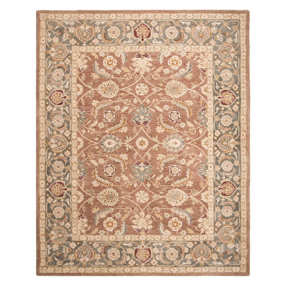 9'X12' Leaf Area Rug Brown/Blue - Safavieh