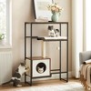 FEANDREA Woody Wonders Small Cat Tree for Kittens, Modern Cat Tower Cat Condo with Scratching Posts, Rustic Brown and white - 3 of 4