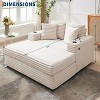 Coucheta 60" Chaise Lounge Collection - With Pillows & Armrests, Corduroy Sleeper, Charging Port & Cup Holder, Multiple Colors - 2 of 4
