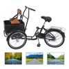 Topteng 20" Tricycle Shopping Three Wheel Bike with Children Seat & Basket - 3 of 4