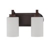 Sunset Lighting Dalton 2-Light Vanity 100W Opal Etched Glass , Provincial Bronze Finish - 2 of 4