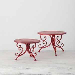 Sullivans Tabletop Serving Stands 9"H & 7"H Red - 1 of 4