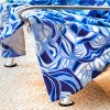 40"x70" Whirled Beach Towel Blue - Rochelle Porter: Cotton Velour, Medallion Pattern, Lightweight, OEKO-TEX Certified - 4 of 4
