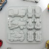 Unique Bargains Candy Moulds 9-Cavity Race Car Candy Mould Hand Wash Gray 6.26"x6.02"x0.94" 1 Pc - 2 of 4