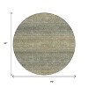 Fern Green And Gray Geometric Washable Indoor Outdoor Area Rug - 3 of 4