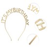 Unique Bargains Women's Classic Rainbow Birthday Headband 7.09"x6.69" Light Gold Tone 1 Pc - 2 of 4