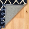 5'x7' Marrakech Zag Rug Blue/Ivory - Linon: Contemporary Zig Zag Pattern, Medium Pile, Handmade, Indoor Use - 3 of 4