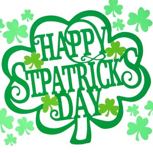 The Lakeside Collection Valentine's or St Patrick's Metal Wall Sign with 12 Wall Stickers - Happy St. Patrick's Day - 1 of 2