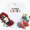 Simply Sage Market Women's Merry Christmas Distressed Long Sleeve Garment Dyed Tee - 2 of 2