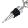 Unique Bargains Bottle Stoppers Zinc Alloy PTR Silver Tone Black 4.13"x1.57"x0.79" 1 Pc - 3 of 3