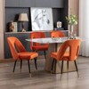 A&A Furniture,Akoya Collection Modern | Contemporary Velvet Upholstered Dining Chair with Nailheads and Gold Tipped Black Metal Legs - 4 of 4