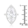 Slickblue Stylish Marquise Cocktail Ring Featuring 9 Carats of Clear Cubic Zirconia for Women – Sizes 5-10 - 4 of 4
