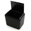 Unique Bargains Plastic Auto Car Trash Rubbish Can Garbage Dustbin Holder Storage Box Black - 2 of 4
