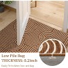 Modern Abstract Stripe Rug, Soft Low-Pile Washable Non-Slip Carpet for Living Room, Bedroom, Office - 4 of 4