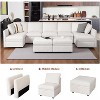9 Seater Modular Sectional Sleeper Sofa with storage compartment , removable cushions Chenille Fabric for Living Room - 2 of 4