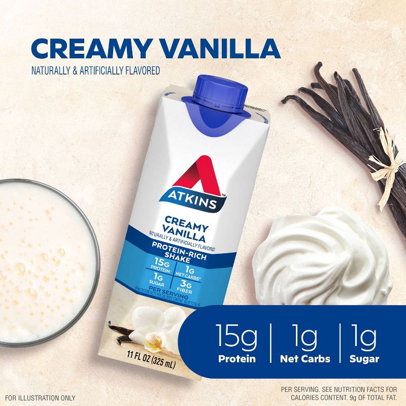 Atkins RTD Shake - Creamy Vanilla, 5 of 12