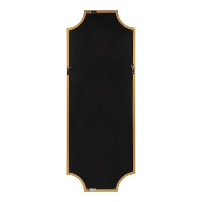 Gold Scallop Full-Length Rectangular Wood Wall Mirror