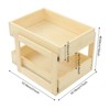 YIYIBYUS 2 Tiers Kitchen Cabinet Organizer, Wooden Pull-out Drawer Shelves Storage - 3 of 4