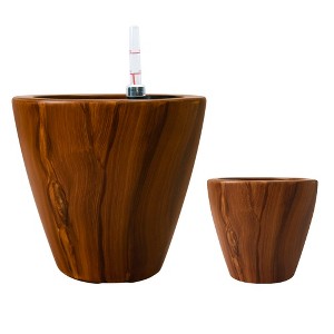 JUJABU 2-Pack Smart Self-Watering Planters - Round Cone Design, Indoor & Outdoor Use - 1 of 4