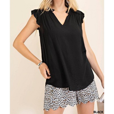 Women's Ruffled Sleeves Top - KORI